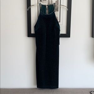 Velvet glittery midi dress